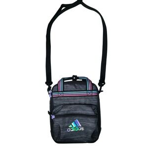 Adidas Squad Insulated Lunch Bag (7L) Food Carry Box Two Tone Black/Snowglobe